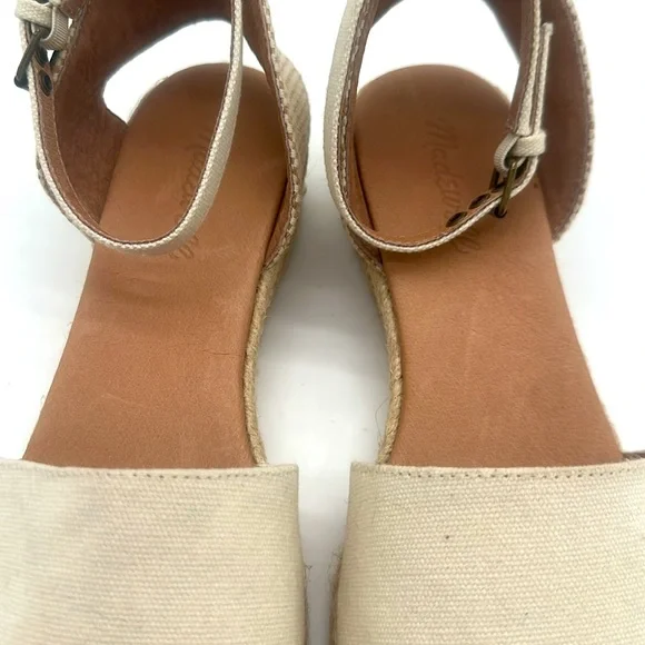 Madewell The Evelina Espadrille In Resourced Canvas In Cloud Lining Size 8 - Picture 13 of 16